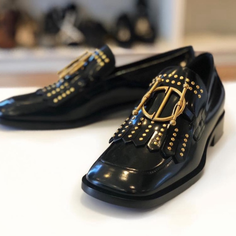 Christian Dior leather loafers